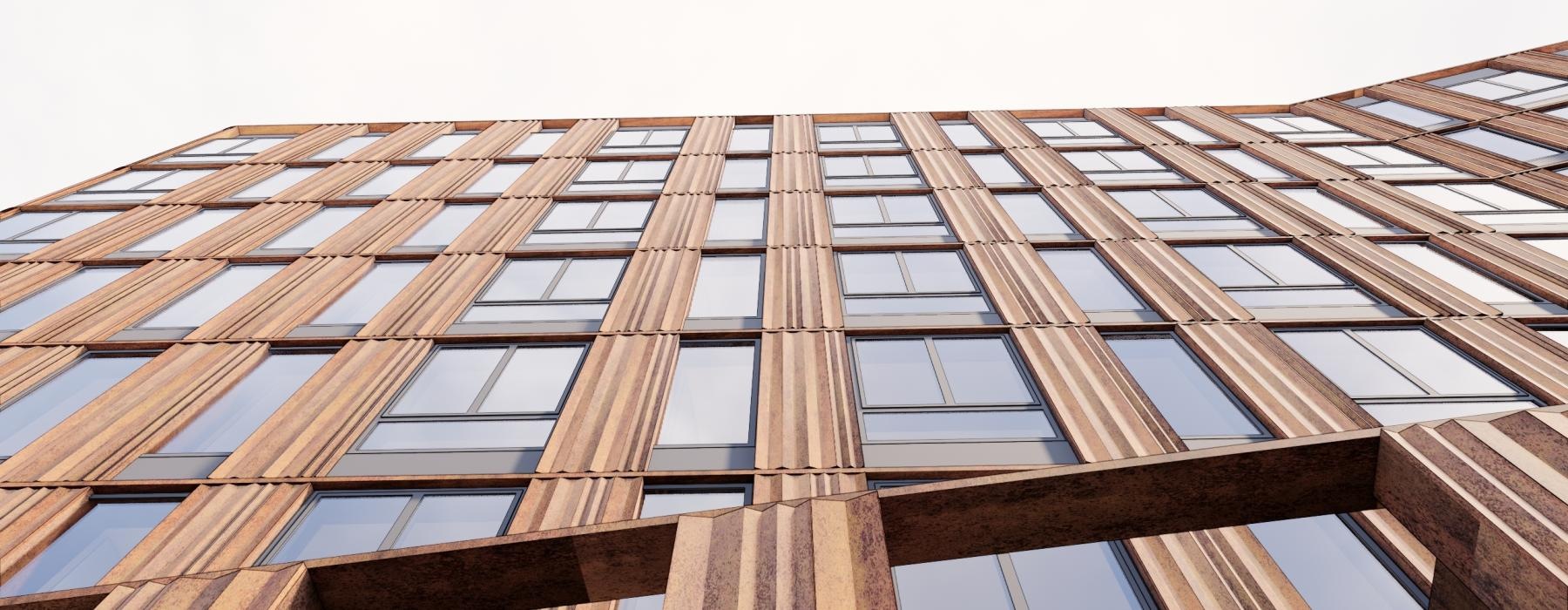a tall building with many windows